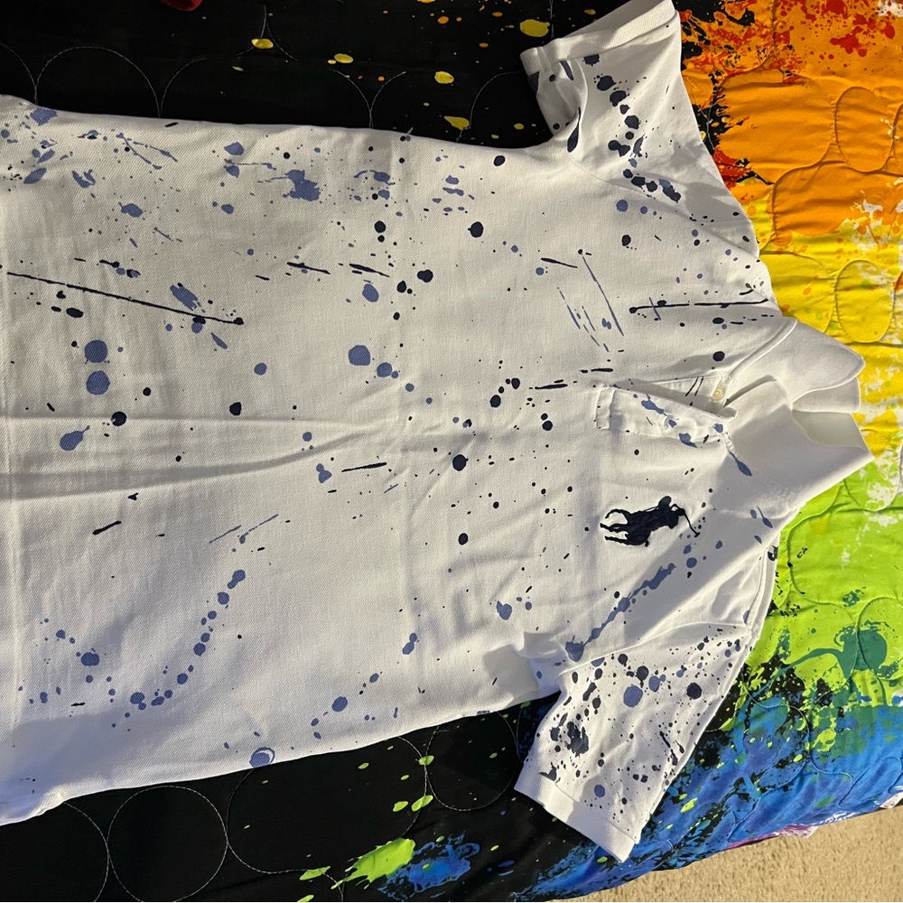 Big Boy’s Ralph Lauren Paint Splatter Polo Shirt!!